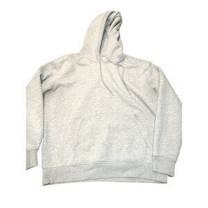 ZARA Womens XXL Gray‎ Heather Fleece Lined Pullover Hoodie Sweatshirt |A1